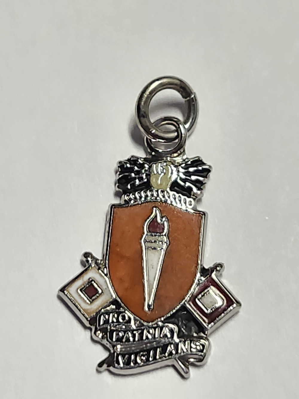 Pro Patria Vigilans US Military Signal Corps Insignia Charm
